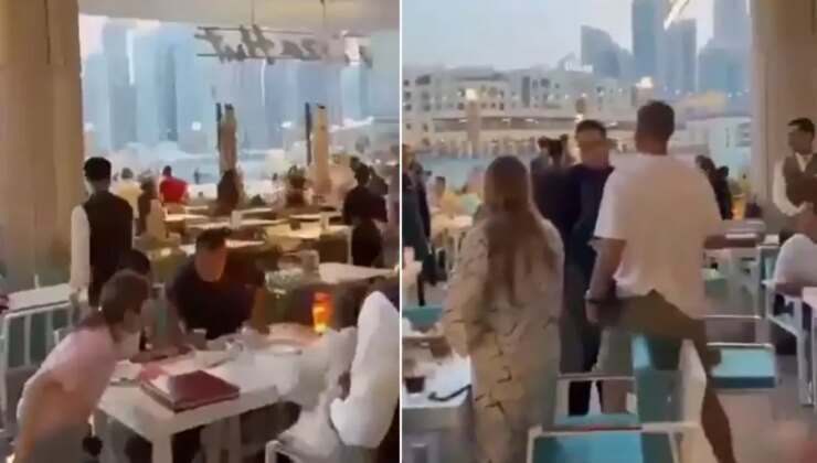 Dubai’de Ramazan topunu İran füzesi sanan turistler ne yapacağını şaşırdı