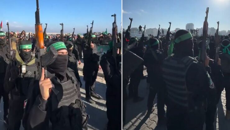 Gazze’de bir ilk! Hamas askeri geçit düzenledi