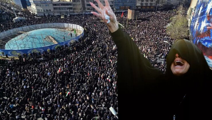 Hamaney’in ölümü sonrası Tahran’da mahşeri kalabalık! Binlerin ağzında tek slogan var