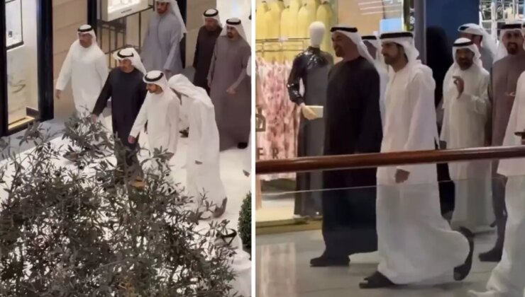 İran’ın füze yağdırdığı BAE’nin Devlet Başkanı Al Nahyan, AVM gezisine çıktı