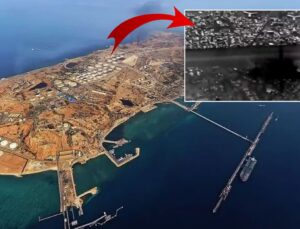 İşte Hark Adası’nın vurulduğu anlar! Üst üste tam 15 patlama