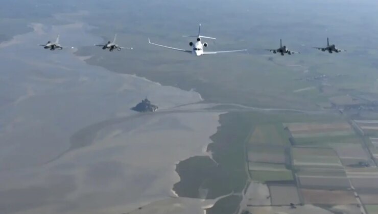 Korku büyüyor! Macron konuşma yapmaya 4 savaş uçağıyla gitti