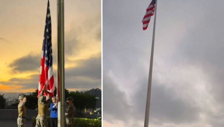 Venezuela’da ABD bayrağı 7 yıl aradan sonra yeniden büyükelçilik gönderine çekildi